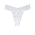 thumbnail image 5 of Women's 3-Pack Lace Stretch Thong Panty Thin Lace Hollowed Out T Back Low Waist Underwear See Through Thong Panties, 5 of 8