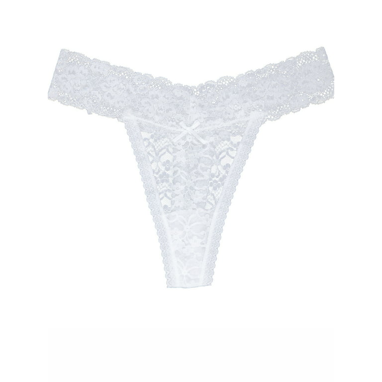 3 Pack of Women Thongs and G String Sheer Sexy Floral Lace Thong