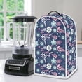 thumbnail image 5 of HELLHERO Coffee Machine Dust Cover Floral Pattern Deep Blue 1pc Dustproof Waterproof for Household Users, 5 of 6