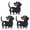 Black, variant on OIUR 3Pcs Dachshund Bread Clips Set Funny Butt Bag Clips Reusable Plastic Sealing Clips for Food Bags Novelty Kitchen Gadgets