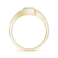 thumbnail image 2 of ANGARA Natural Semi Bezel-Set Solitaire Round 1.12 ct Aquamarine Bypass Ring in 14K Yellow Gold for Women (Size-7mm) | March Birthstone, Anniversary, Jewelry Gift for Women | Natural Aquamarine Ring, 2 of 10