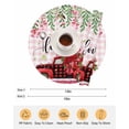 thumbnail image 6 of 13 Inch Round Placemats Set of 4, Valentine's Day Non Slip Heat Insulation PP Table Mats, Red Truck Roses Love Leaves Pink Plaid Washable Place Mats for Kitchen Dining Party Table Decor, 6 of 7