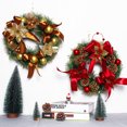 thumbnail image 3 of Billuyoard Guirnaldas colgantes de Navidad para pared de puerta, decoración para festivales al aire libre, coronas navideñas artificiales, diseño de Kits de decoración para fiestas Oro Billuyoard HA069394-02, 3 of 6