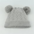 thumbnail image 6 of Baby Boys Beanie Hat Baby Girls Winter Hat with Pompom Cut Baby Toddler Lined Winter Warm Knit Cap for Boys Girls, 6 of 6