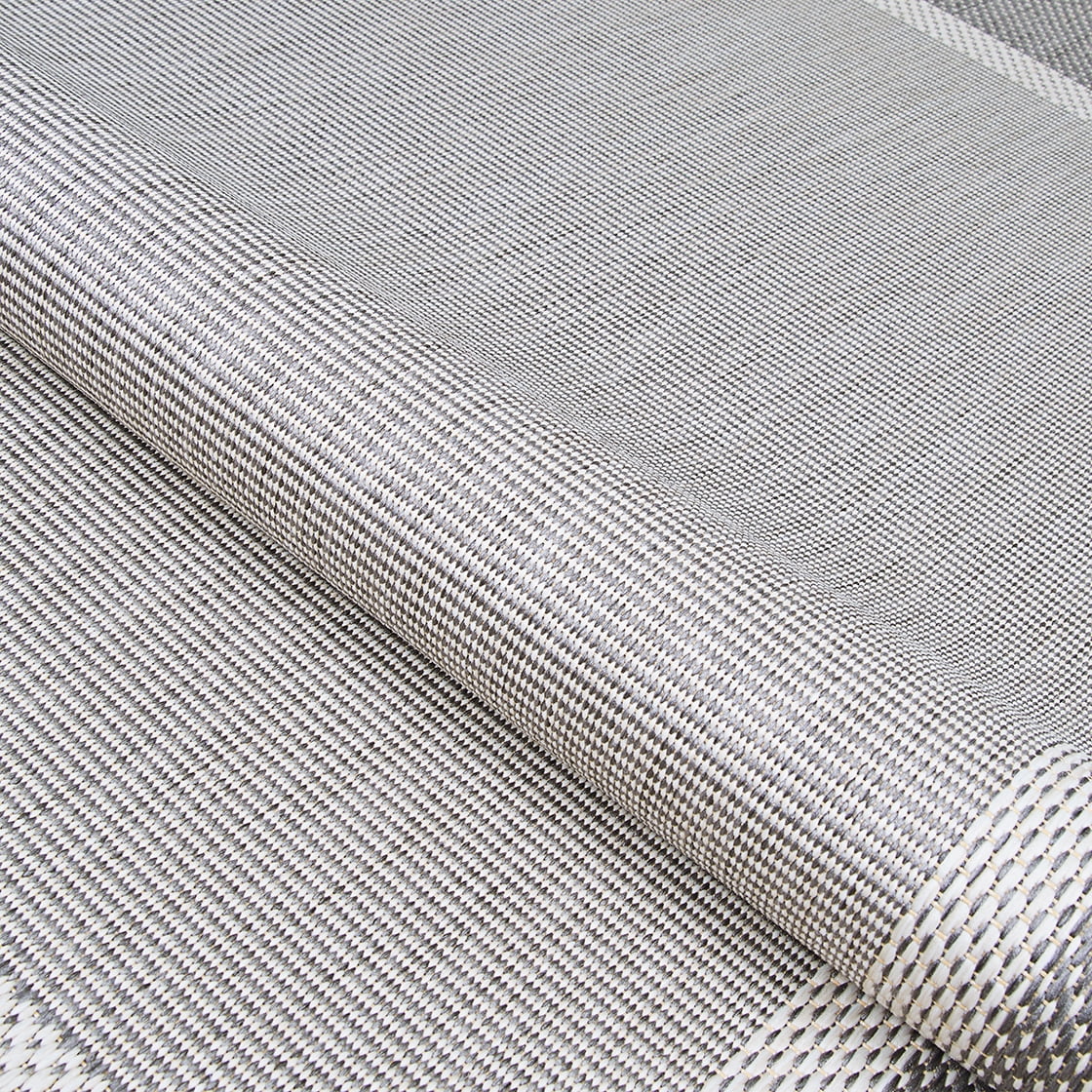 Couristan Recife Stria Texture 6'2" X 9'2" Ivory- Silver Outdoor Rug