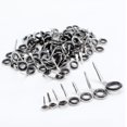 thumbnail image 2 of 14 Pieces/Set Fishing Pole Guide Ring Part Stainless Steel Ceramics Fish Line Tackle Rings Saltwater Tool Repairing Accessory, 2 of 7