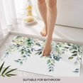 thumbnail image 6 of Eucalyptus Leaves Doormat Outdoor Entrance 18"x30", Watercolor Weeping Teal Botanical Absorb Moisture Dirt Door Mats, Non-Slip Rubber Backing Floor Mats Indoor, Low-Profile Front Door Rugs, 6 of 9