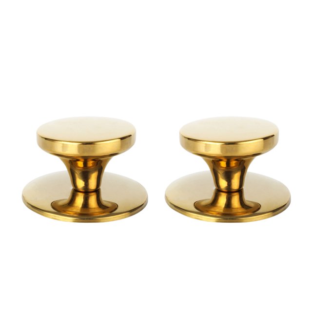 kurtrusly 2pack/lot Comfortable Grip Kitchenware Accessories For Round Lid Cap Flat gold plating trumpet