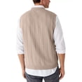 thumbnail image 4 of Coshow Men's Sweater Vest V Neck Relaxed Fit Casual Sleeveless Knitted Pullover Sweater, 4 of 5