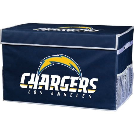 Franklin Sports NFL Los Angeles Chargers Collapsible Storage Footlocker Bins - Small