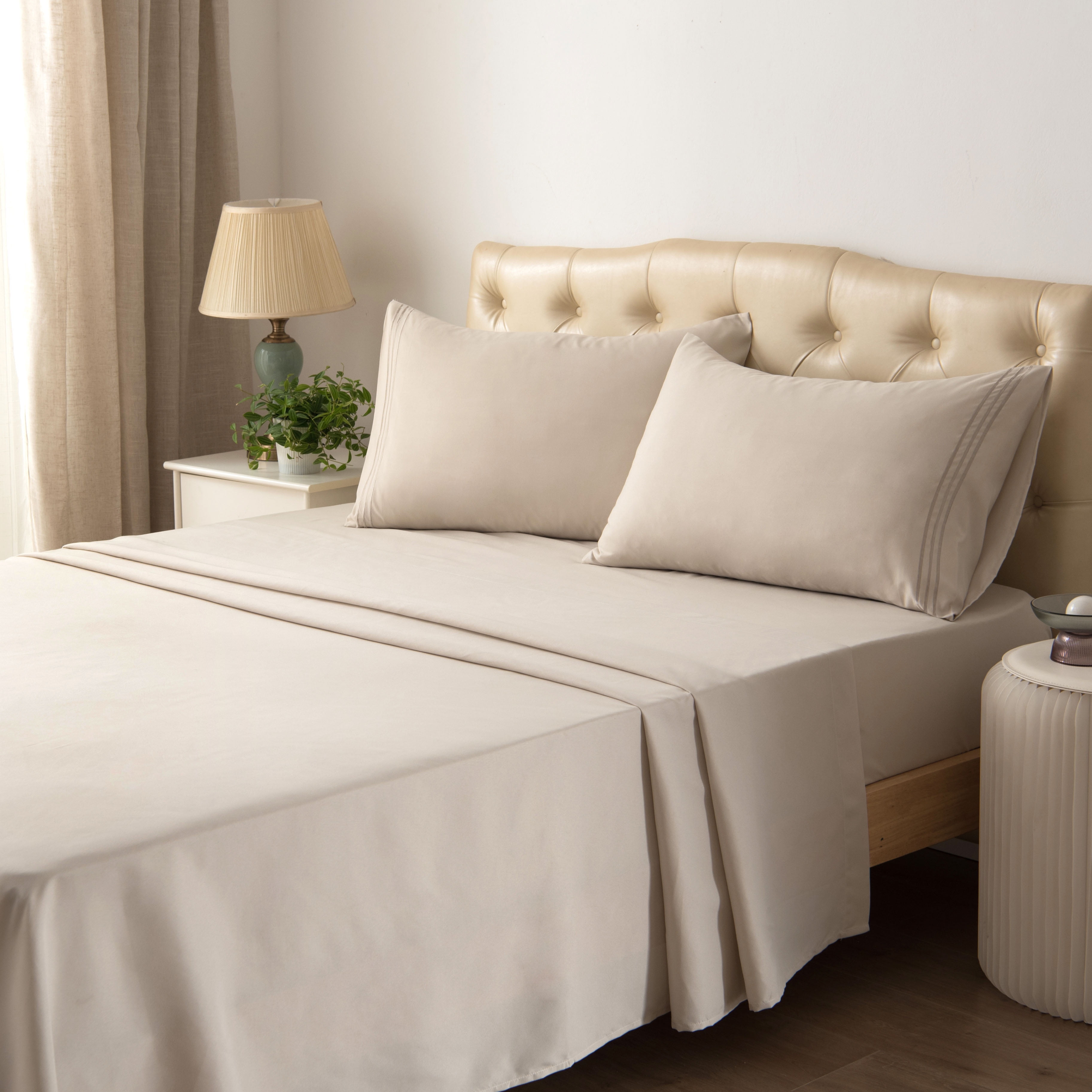Luxurious 1800 Series Soft 4 Piece Bed Sheet Set Bedding Deep Pocket 16 Inches 