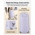 thumbnail image 3 of Gaming Nintendo Switch 2 Carrying Case, Sling Crossbody Travel Bag, Fits Up to 2 Pro Controllers with 10 Game Cartridge Slots, Soft Interior & Lightweight Protective Gaming Pouch - Lilac, 3 of 10