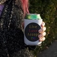 thumbnail image 3 of Live Love Accept Autism Awareness Infinity Rainbow Can Cooler - Drink Sleeve Hugger Collapsible Insulator - Beverage Insulated Holder, 3 of 3