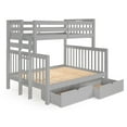 thumbnail image 5 of Bedz King Bunk Beds Twin over Full Mission Style with End Ladder and 2 Under Bed Drawers, Gray, 5 of 9