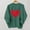 Green, variant on Valentine's Day Sweatshirt Women Oversized Comfy Heart Graphic Pullover Soft Casual Crewneck Gray,Size M