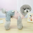 thumbnail image 3 of SPRING PARK Dog Pajamas Dog Jumpsuits Plaid Printing 4 Legs Dog pjs Cotton Cross Straps Design Pet Clothes for Spring, 3 of 7