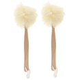 thumbnail image 2 of 2 Pack Long Handle Brush Puff Exfoliator White, 2 of 5