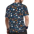 thumbnail image 2 of Wukai Ball Sports Print Men's Short-Sleeved Mesh T-Shirt,Quick-Dry Short Sleeve Workout T-Shirt-Small, 2 of 8