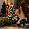 thumbnail image 5 of Solar Christmas Tree Outdoor Decor, Waterproof Solar Xmas Decorations Garden Stake Lights, Multi-Color LED Christmas Décor for Outside Landscape Pathway Porch Yard Holiday, 5 of 8