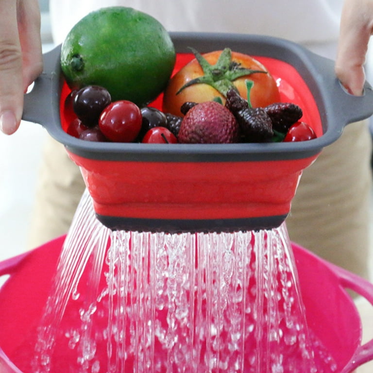 Fruit Cleaning Bowl With Strainer Leakproof Food Storage Container Washable  Fruit Rinser Strainer Container Kitchen Gadgets