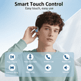 thumbnail image 6 of Wireless Earbuds, Bluetooth 5.4 Sports Headphones, 50H Playback Over Ear Earbuds with ENC Noise Cancelling Mic, Deep Bass Fitness Earphones Gym Running Workout with Earhooks, IP7 Waterproof Headset, 6 of 8