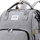 thumbnail image 1 of Bolsa de pañales para bebé, gran capacidad, portátil, multifuncional, transpirable, plegable, mochila para pañales, color gris, 1 of 5