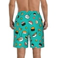 thumbnail image 3 of Kll Sushi Men'S Casual Summer Beach Shorts Hawaiian Shorts With Pockets-Xx-Large, 3 of 9