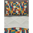 thumbnail image 3 of Circle Pattern Comforter & Sham Bedding Set, Abstract Vivid Geometric Modern Art with Symmetrical Simple Shapes Print, 3 pcs Duvet Set Microfiber Filling Quilt, 5 Sizes, Multicolor, by Ambesonne, 3 of 4