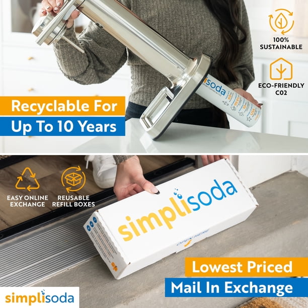 Simpli Soda, 60L CO2 Cylinder, Blue Screw-In, 14.5 oz - Walmart.com Simpli Soda, 60L CO2 Cylinder, Blue Screw-In, 14.5 oz - Walmart.com