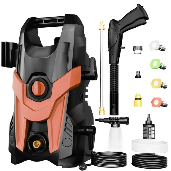 FOTING Upgraded Electric Pressure Washer 4200 PSI 2.8 GPM Power Washer with Extra Hose, 23ft Hose 35ft Power Cord, 4 Nozzle and Detergent Tank for Cars, Fences, Patio