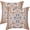 Style 2, variant on Ethnic carpet pattern throw pillow covers, boho farmhouse linen decorative cushion case for sofa couch indoor outdoor home decoration, set of 2