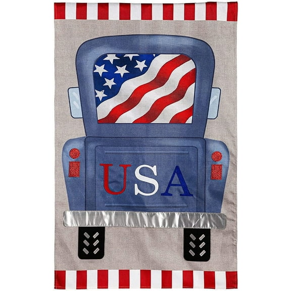 Patriotic Truck Flag 2 Sided House Banner