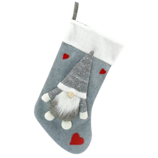 Gibobby Muñeca sin rostro de Papá Noel, bolsa de regalo de Navidad, colgante de Navidad, decoración de Navidad(B)