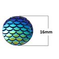 thumbnail image 4 of CA557 - 100 pcs Assortment of Mermaid Fish Scales Resin Carved Embellishment Cabochons - 16mm - 8 Colors!, 4 of 5