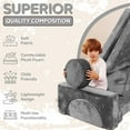 thumbnail image 2 of CONTOUR COMFORT Kids Couch Modern Soft Foam Low Back Storage Modular Couch with 14 Piece, Grey, 2 of 6