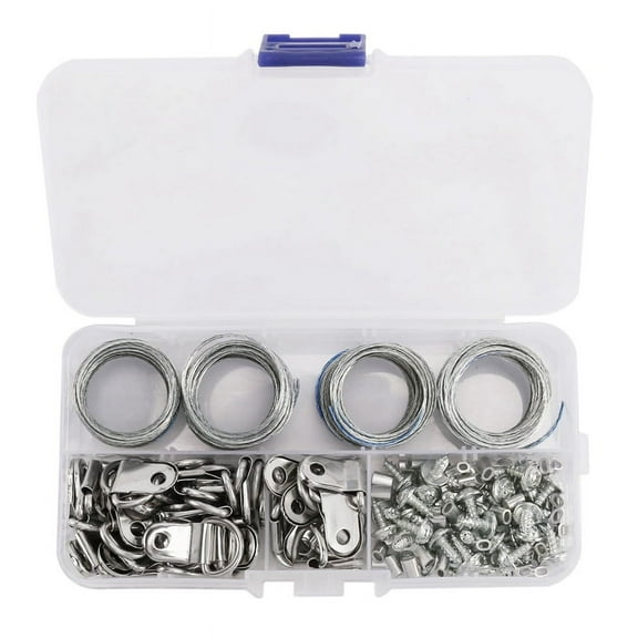 124Pcs Picture Hanging Wire Kit,Photo Frame Hanging Kit