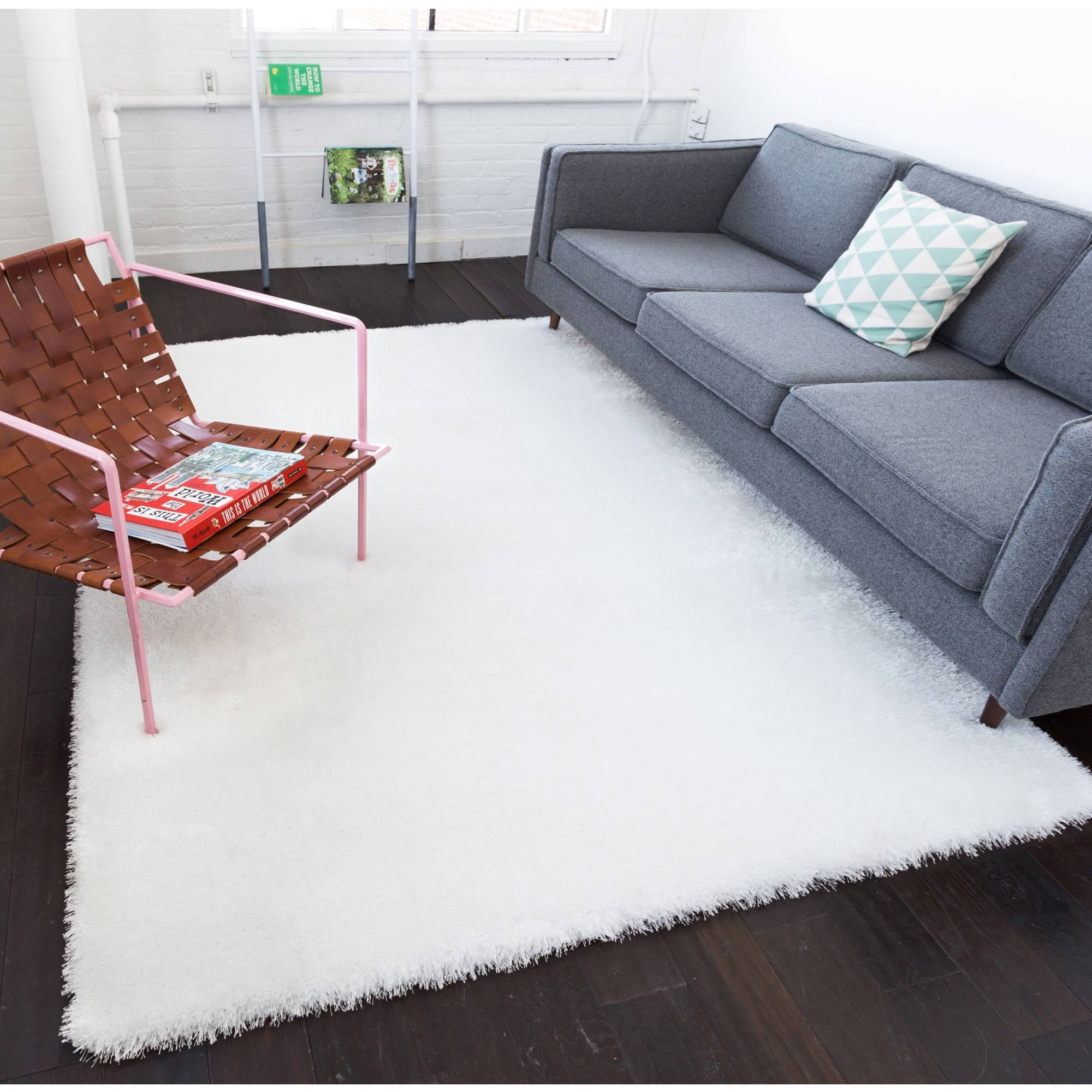 Well Woven Feather Liza Shag Area Rug