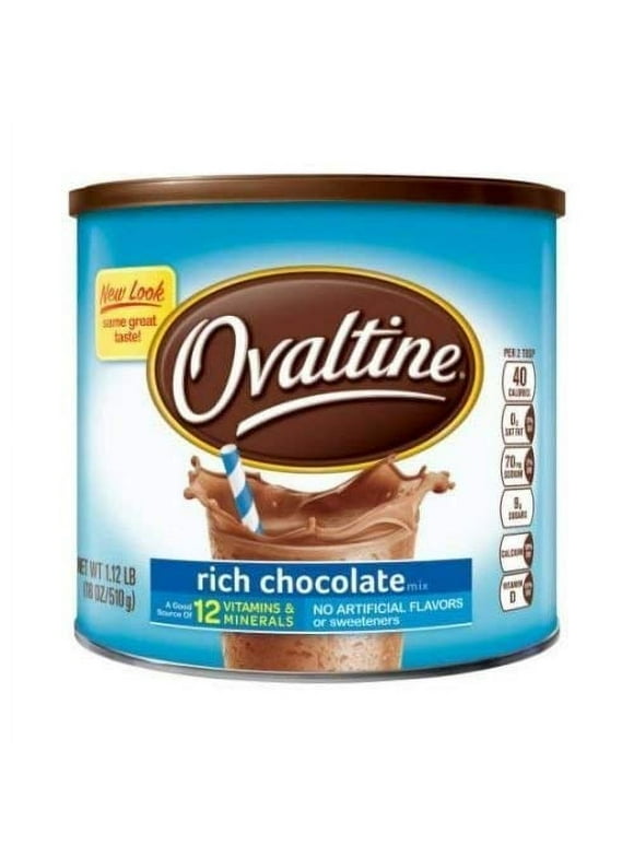 Ovaltine Nutritional Drink, Rich Chocolate, 1.12 Lb [Pack Of 2]