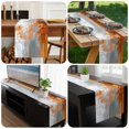 thumbnail image 6 of Abstract Orange Grey Table Runner 90 Inches Long, Modern Minimalist Street Art Kitchen Coffee Dining Table Decoration for Home Party Birthday Wedding Home Decor 13x90 Inches, 6 of 8
