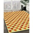 thumbnail image 3 of Ahgly Company Tapis Rond Lavable en Machine Intérieur Transitionnel Orange Rouge Orange, 3 Pieds Rond, 3 of 7