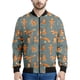 thumbnail image 3 of Bonita chaqueta con cremallera y estampado de zorro para hombre, divertida chaqueta con estampado 3D de animales, de manga larga, informal, holgada, para primavera y otoño, 3 of 5