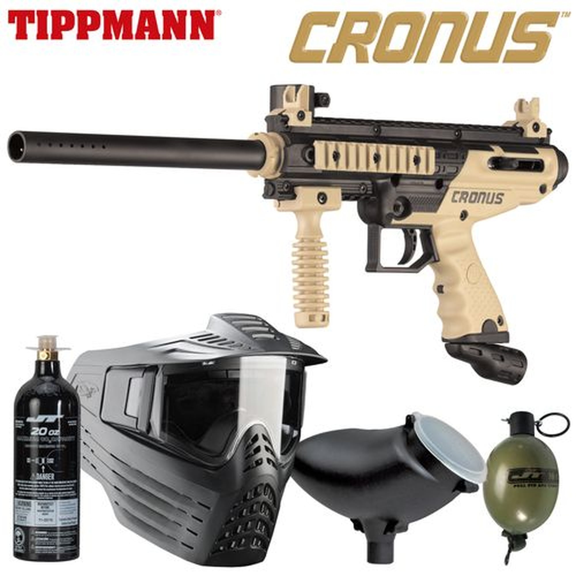 Tippmann Cronus Paintball Marker Power Kit With 20oz Tank, Sentry Mask, Loader and M8 Blaster