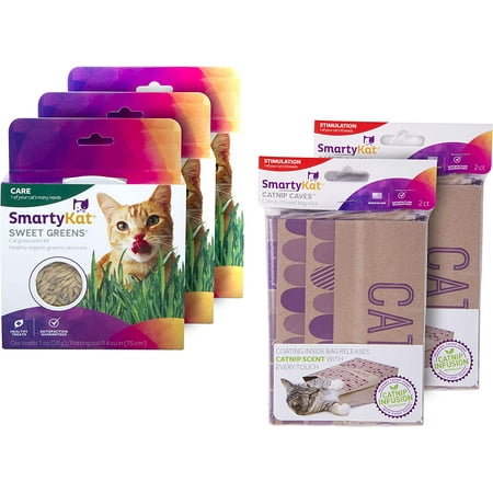 UPC: 0786306091644 | SmartyKat 5 Set Bundle Catnip Caves and Sweet Greens Grow Kit