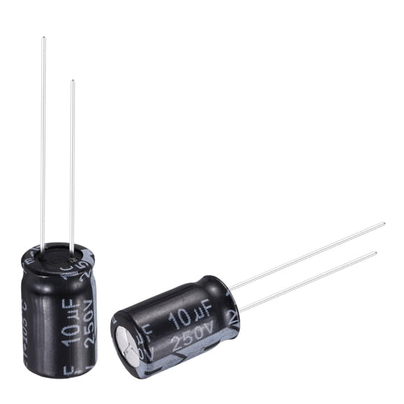10uF 250V Capacitor, Aluminum Electrolytic Capacitors 105C High Temp 50pcs