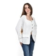 thumbnail image 2 of Blusa con botones metalicos Roman Fashion /Juvenil, 1912 (Blanco) blanco M, 2 of 5