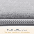thumbnail image 6 of ComfiTime Bathroom Rugs – 1 inch Thick Memory Foam, 17" x 24" Bath Mat, Soft Plush Velvet Top, Non-Slip, Ultra Absorbent, Large & Long Rugs for Bathroom Floor, Soft Gray, 6 of 9