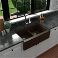 thumbnail image 5 of Karran Usa Qa-750 Farmhouse Apron Front Quartz/Granite 34" Double Bowl Kitchen Sink - Grey, 5 of 5