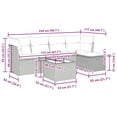 thumbnail image 2 of vidaXL 6 Piece Garden Sofa Set with Cushions Black Poly Rattan, 2 of 5
