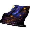 thumbnail image 2 of StlyGar Halloween Throw Blanket Ultra Soft Plush Fleece with Spooky Pumpkins Cozy Lightweight Flannel Throw for Sofa Bed Couch Halloween Decor, 2 of 6