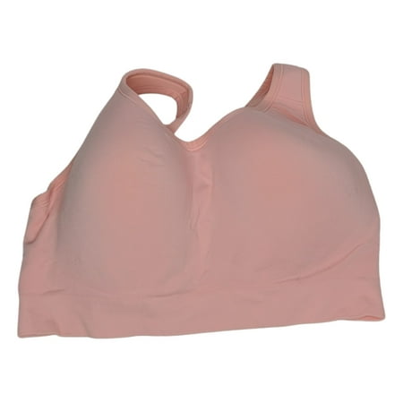 

Cuddl Duds Sz 1X One Size Modal Seamless Lightly Lined Bra Pink A463945 Plus Size